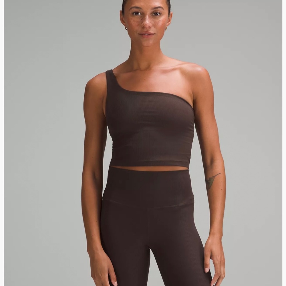 Lululemon ribbed nulu asymmetrical yoga tank